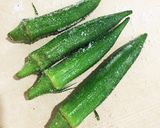 おくらと豚肉の胡麻マヨ和え作り方1写真