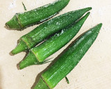 おくらと豚肉の胡麻マヨ和え作り方1写真