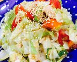 簡単に野菜大量摂取‼︎韓サラダそうめん作り方4写真