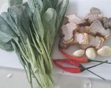 タイ料理 豚唐揚げ カイラン菜炒め作り方1写真