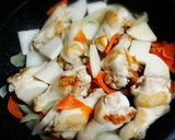 簡単♪骨付きチキンと大根の煮付け作り方3写真