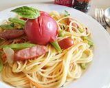 丸ごとトマトのパスタ作り方13写真