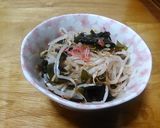 もやしとわかめと桜えびの酢の物作り方4写真