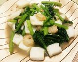 ニンニクたっぷり♪イカと小松菜の炒め物作り方5写真
