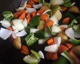 鶏と野菜の黒酢あんかけ作り方4写真