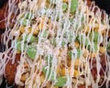ササミ生地de枝豆コーンの焼きカレーピザ作り方6写真
