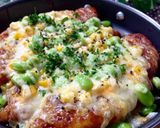 ササミ生地de枝豆コーンの焼きカレーピザ作り方7写真