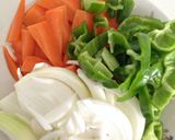 野菜たっぷり 我が家のナポリタンうどん作り方2写真