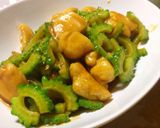 ゴーヤと鶏胸肉の照り焼き作り方3写真