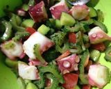 すっぱ旨〜い☆たこゴーヤ夏野菜の梅肉あえ作り方5写真