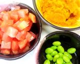 かぼちゃとトマトとチーズの春巻作り方1写真
