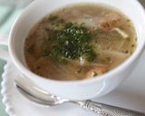 ごぼう玉ねぎベーコンの＊コクうまスープ作り方6写真