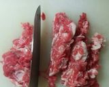 夏さっぱり豚小間肉とピーマンのオイ酢炒め作り方1写真