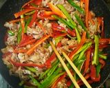 夏さっぱり豚小間肉とピーマンのオイ酢炒め作り方8写真