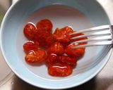 ドライトマトとバジルの冷製パスタ作り方1写真