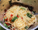 ドライトマトとバジルの冷製パスタ作り方5写真