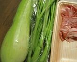 夏!韓国かぼちゃと空芯菜の白だし風味作り方1写真