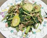 夏!韓国かぼちゃと空芯菜の白だし風味作り方6写真