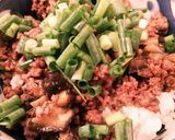 ナスと挽き肉の味噌炒め丼☆小ネギ盛り盛り作り方4写真