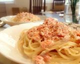 ＊残った鮭で＊サーモンクリームパスタ作り方5写真