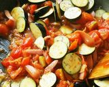 簡単！茄子とトマトのコンソメパスタ★作り方3写真