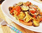 簡単！茄子とトマトのコンソメパスタ★作り方4写真