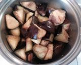 梅酒風味の賀茂茄子甘味噌炒め作り方3写真
