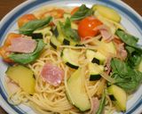 野菜たっぷり:ズッキーニとトマトのパスタ作り方7写真