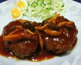 簡単　子供が喜ぶ　卵なし煮込みハンバーグ作り方12写真