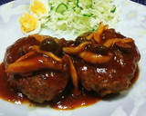 簡単　子供が喜ぶ　卵なし煮込みハンバーグ作り方12写真