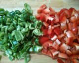 トマトと ピーマン きのこの炊き込みご飯作り方4写真