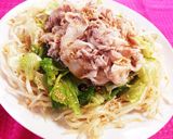 簡単 豚バラと野菜の蒸し冷しゃぶ作り方6写真