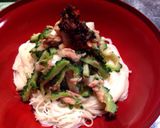 ゴーヤとツナのゴマだれ和えそうめん作り方3写真