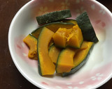 かぼちゃとひき肉のゴマ味噌炒め作り方1写真