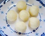 しいたけのポテトチーズボール♫たこ焼き風作り方5写真