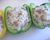 パプリカボートのひき肉ごはん作り方4写真