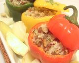 パプリカボートのひき肉ごはん作り方7写真
