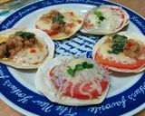 簡単つまみ・餃子の皮のパリパリトマトピザ作り方7写真