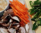 卵豆腐で♪オクラと椎茸のネバとろ煮作り方1写真