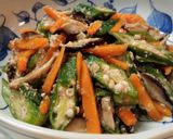 卵豆腐で♪オクラと椎茸のネバとろ煮作り方2写真