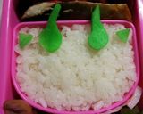 キャラ弁♡妖怪♡詰めるだけ　コマさん作り方4写真