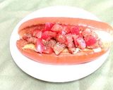夏朝に豚丼とフレッシュトマトの角切ドッグ作り方4写真