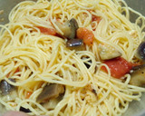 なすとトマトと生ハムの冷製パスタ作り方10写真