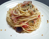 なすとトマトと生ハムの冷製パスタ作り方12写真