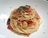 なすとトマトと生ハムの冷製パスタ作り方13写真