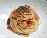 なすとトマトと生ハムの冷製パスタ作り方13写真