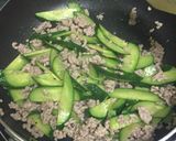 きゅうりと挽肉のあんかけ丼作り方3写真