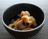 母のピリ辛味。れんこんとこんにゃくの煮物作り方4写真