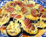 ガスグリルで焼くベーコンとトマトのピザ作り方9写真