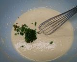 簡単♪じゃがいもとえごまの葉のチヂミ作り方4写真